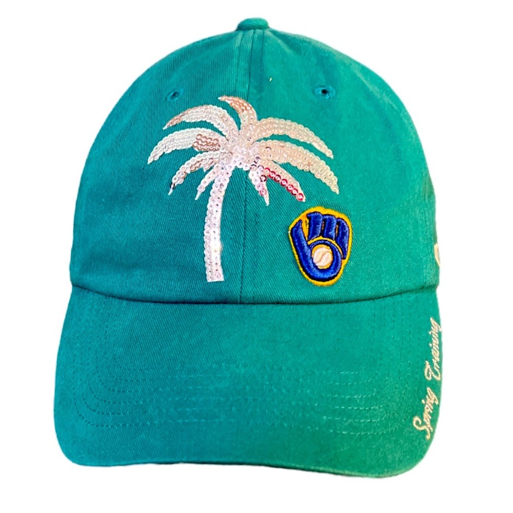 Milwaukee Brewers Spring training hat baseball cap 47 Brand teal Buckle …